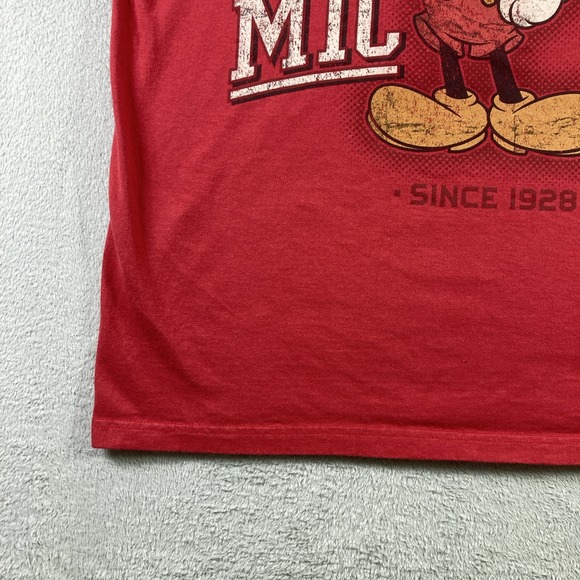 Disney Store Shirt Adult Large Red Mickey Mouse Cartoon Graphic Tee Animation - Picture 3 of 13